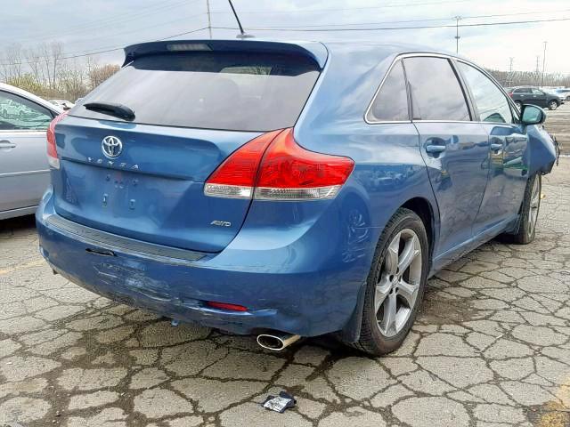 4T3BK3BB0BU059258 - 2011 TOYOTA VENZA BLUE photo 4