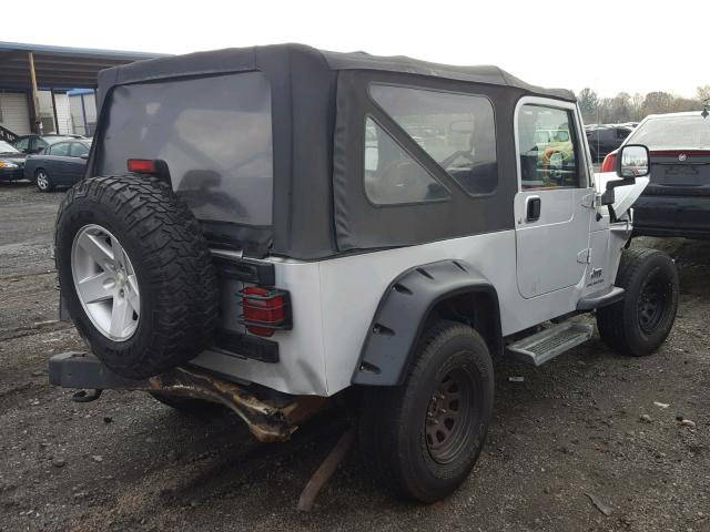 1J4FA44S55P313743 - 2005 JEEP WRANGLER / SILVER photo 4