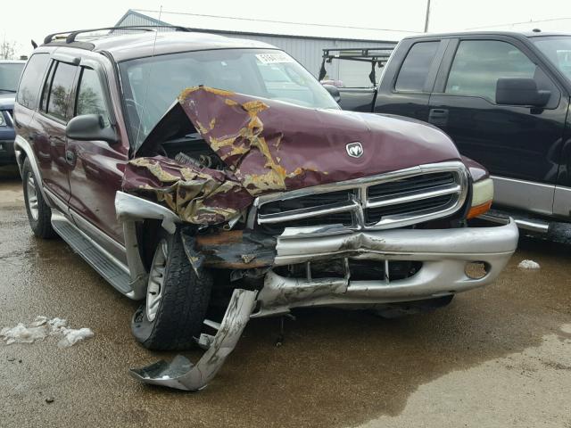 1B4HS58N22F176412 - 2002 DODGE DURANGO SL PURPLE photo 1