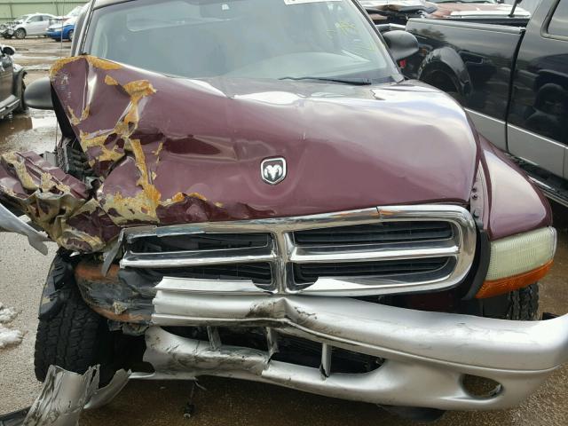 1B4HS58N22F176412 - 2002 DODGE DURANGO SL PURPLE photo 7