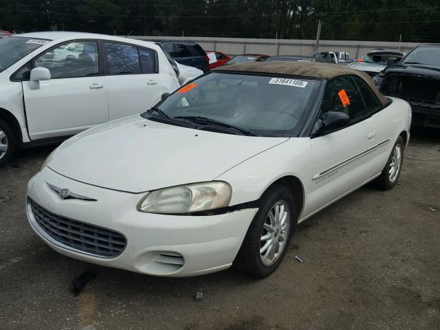 1C3EL45U51N635403 - 2001 CHRYSLER SEBRING LX WHITE photo 2