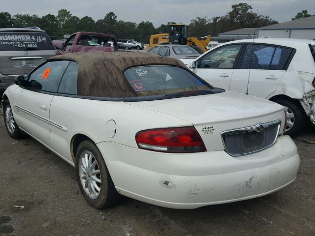 1C3EL45U51N635403 - 2001 CHRYSLER SEBRING LX WHITE photo 3