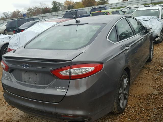 3FA6P0K90ER291291 - 2014 FORD FUSION TIT GRAY photo 4