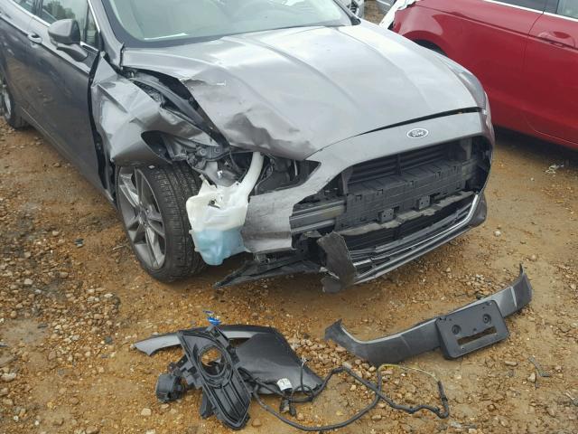 3FA6P0K90ER291291 - 2014 FORD FUSION TIT GRAY photo 9