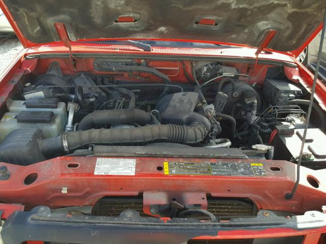 1FTYR10U04PA23440 - 2004 FORD RANGER RED photo 7