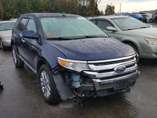 2FMDK3JC9BBA42248 - 2011 FORD EDGE SEL BLUE photo 1