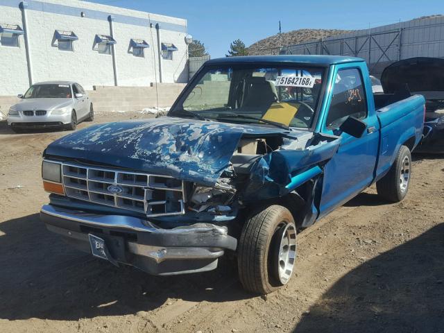 1FTCR10A3NPA37592 - 1992 FORD RANGER GREEN photo 2