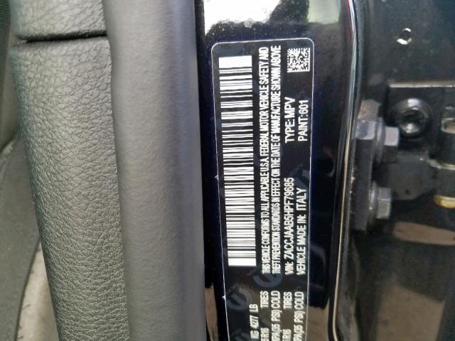 ZACCJAAB5HPF79685 - 2017 JEEP RENEGADE S 黑色 照片 10