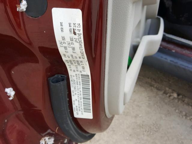 1J8HG58217C608175 - 2007 JEEP COMMANDER MAROON photo 10