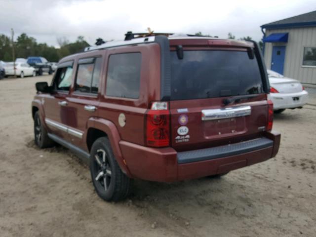 1J8HG58217C608175 - 2007 JEEP COMMANDER MAROON photo 3