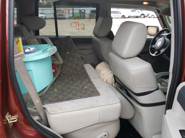 1J8HG58217C608175 - 2007 JEEP COMMANDER MAROON photo 6