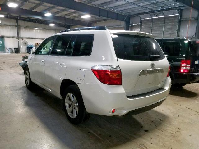 JTEBK3EH5A2161397 - 2010 TOYOTA HIGHLANDER WHITE photo 3