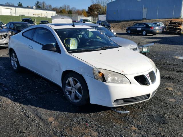 1G2ZH17N294122828 - 2009 PONTIAC G6 GT WHITE photo 1