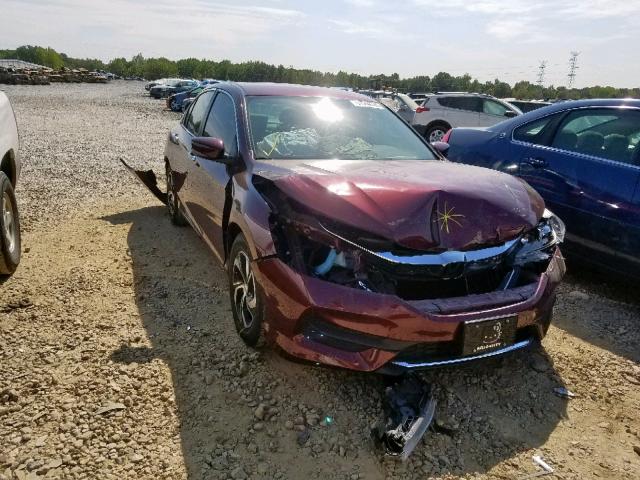 1HGCR2F34GA079226 - 2016 HONDA ACCORD LX MAROON photo 1