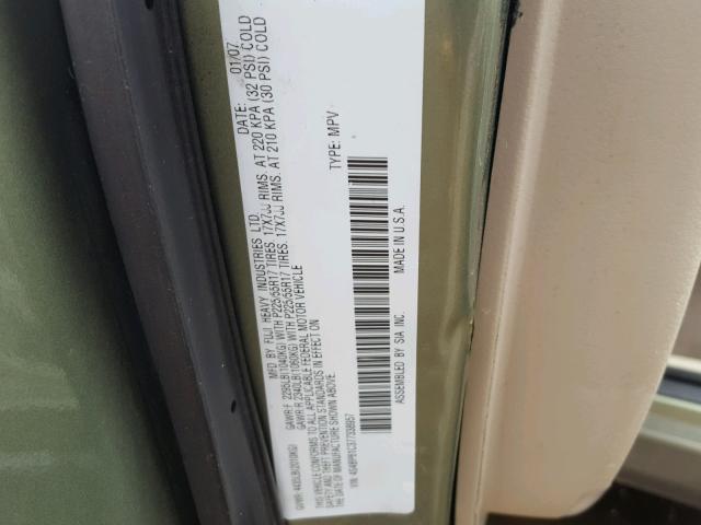 4S4BP61C377338957 - 2007 SUBARU LEGACY OUT GREEN photo 10