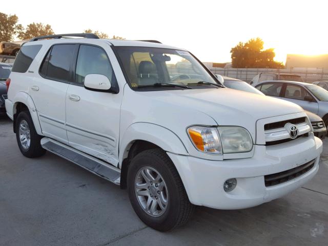 5TDZT38A25S244816 - 2005 TOYOTA SEQUOIA LI WHITE photo 1