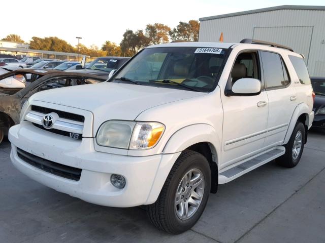 5TDZT38A25S244816 - 2005 TOYOTA SEQUOIA LI WHITE photo 2