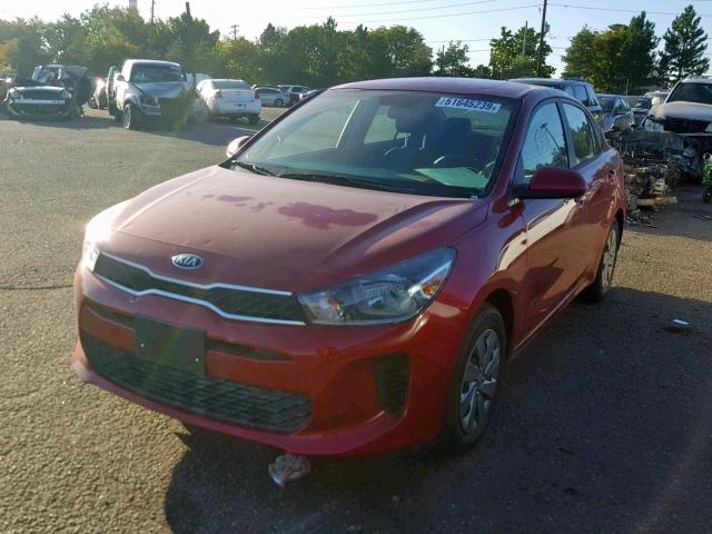 3KPA24AB1KE198345 - 2019 KIA RIO S RED photo 2