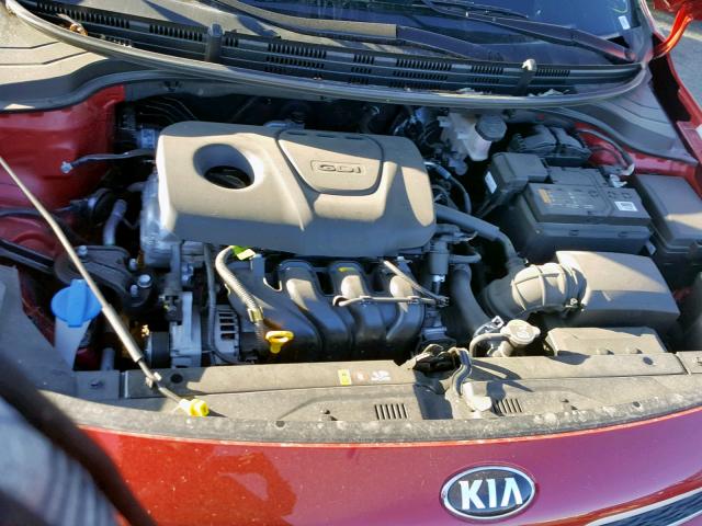 3KPA24AB1KE198345 - 2019 KIA RIO S RED photo 7