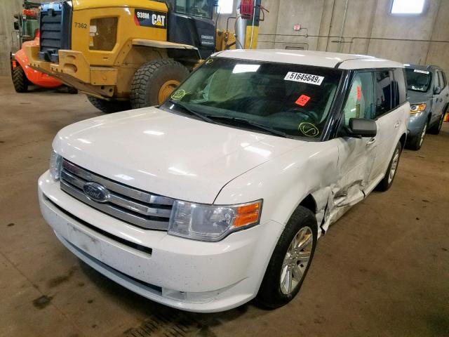 2FMGK5BC9ABD03660 - 2010 FORD FLEX SE WHITE photo 2