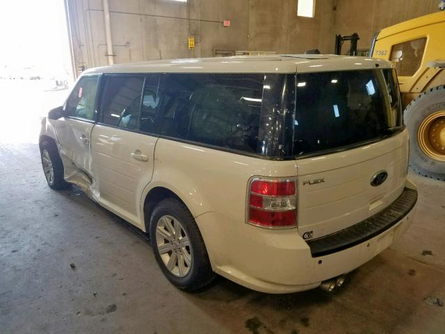 2FMGK5BC9ABD03660 - 2010 FORD FLEX SE WHITE photo 3