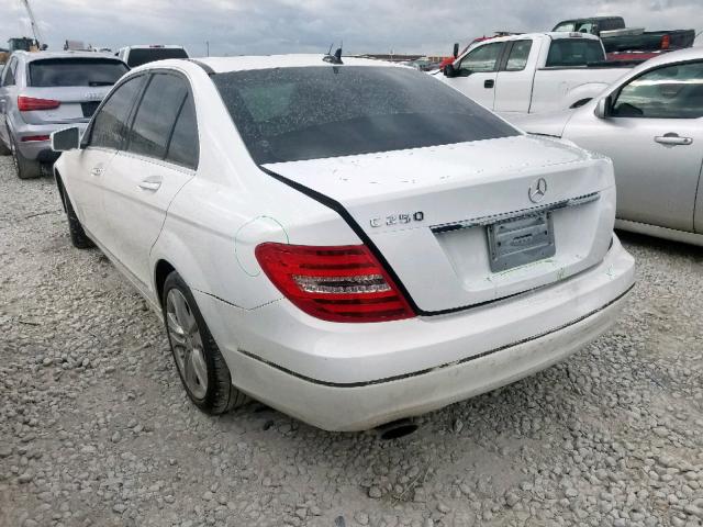 WDDGF4HB7DR271719 - 2013 MERCEDES-BENZ C 250 WHITE photo 3