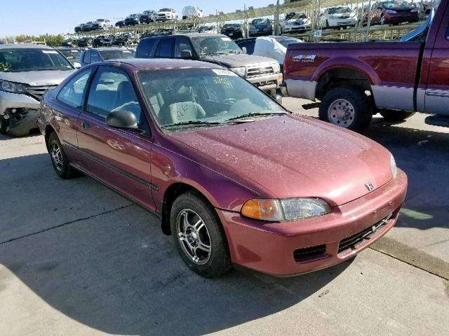 1HGEJ2144PL008466 - 1993 HONDA CIVIC DX MAROON photo 1