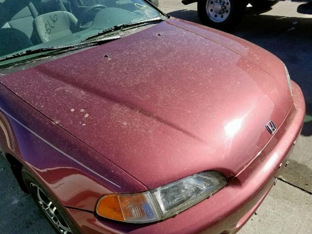 1HGEJ2144PL008466 - 1993 HONDA CIVIC DX MAROON photo 9