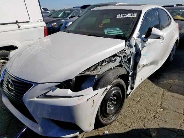 JTHBF1D22F5067590 - 2015 LEXUS IS 250 WHITE photo 2