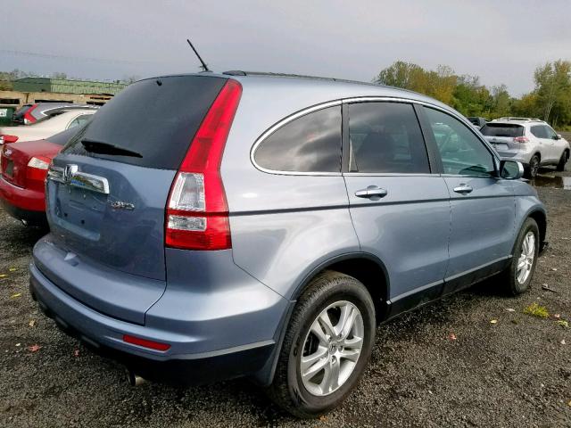 5J6RE4H71BL084259 - 2011 HONDA CR-V EXL BLUE photo 4