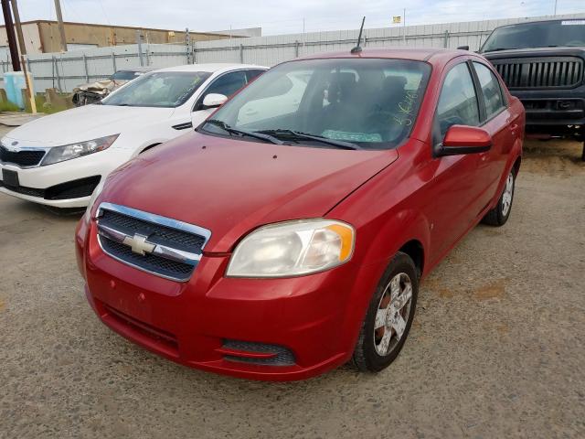 KL1TD56E09B628652 - 2009 CHEVROLET AVEO LS BURGUNDY photo 2