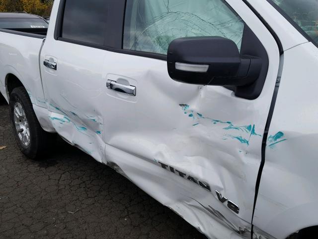 1N6AA1EJ8JN533319 - 2018 NISSAN TITAN S WHITE photo 9