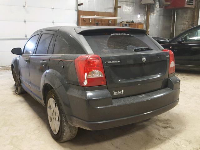 1B3HB48B67D380010 - 2007 DODGE CALIBER SX BLACK photo 3