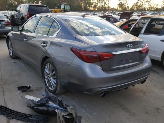 JN1EV7AP0JM362936 - 2018 INFINITI Q50 LUXE GRAY photo 3