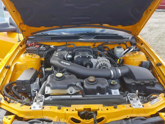 1ZVFT82H375228748 - 2007 FORD MUSTANG GT YELLOW photo 7