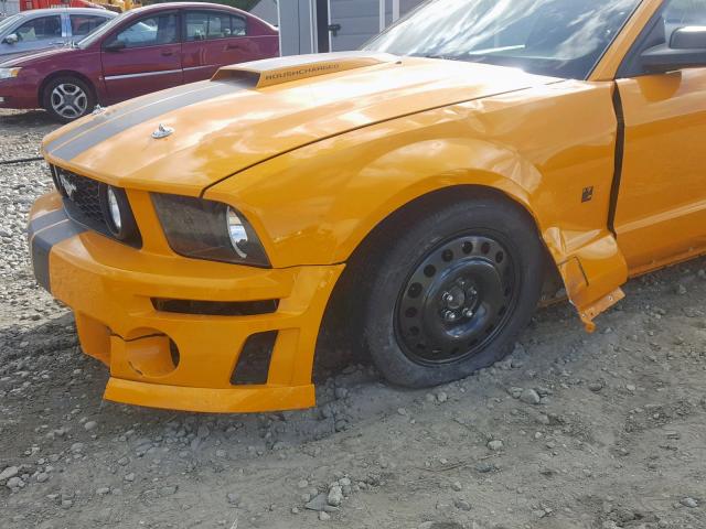 1ZVFT82H375228748 - 2007 FORD MUSTANG GT YELLOW photo 9