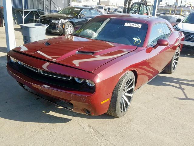 2C3CDZBT7JH132297 - 2018 DODGE CHALLENGER MAROON photo 2