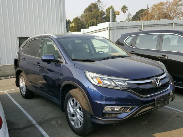 2HKRM4H74GH615877 - 2016 HONDA CR-V EXL BLUE photo 1