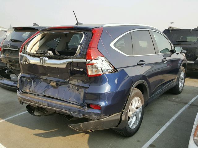 2HKRM4H74GH615877 - 2016 HONDA CR-V EXL BLUE photo 4