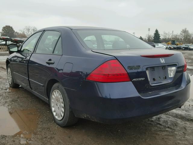 1HGCM55167A019657 - 2007 HONDA ACCORD VAL BLUE photo 3