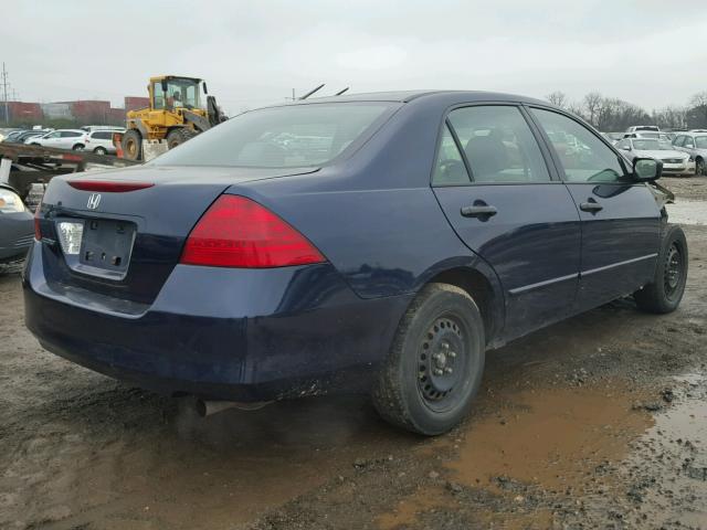 1HGCM55167A019657 - 2007 HONDA ACCORD VAL BLUE photo 4