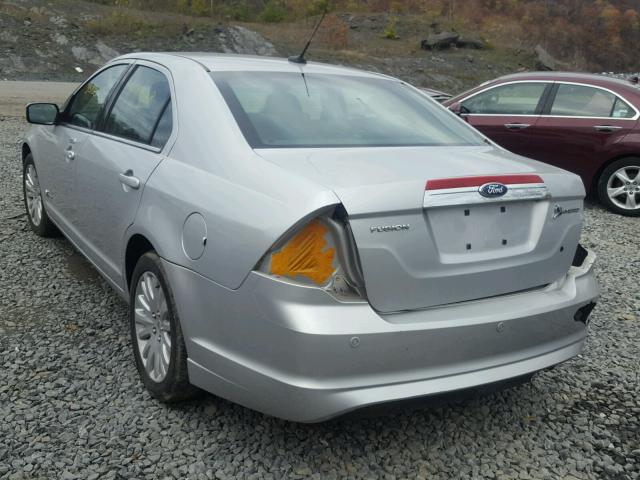 3FADP0L31AR137197 - 2010 FORD FUSION HYB SILVER photo 3