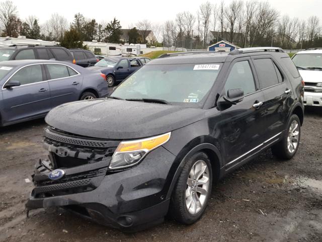 1FMHK8F83CGA42873 - 2012 FORD EXPLORER L BLACK photo 2