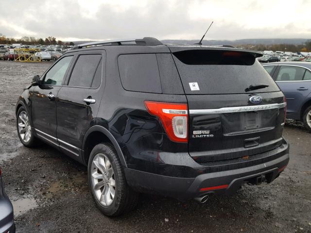 1FMHK8F83CGA42873 - 2012 FORD EXPLORER L BLACK photo 3