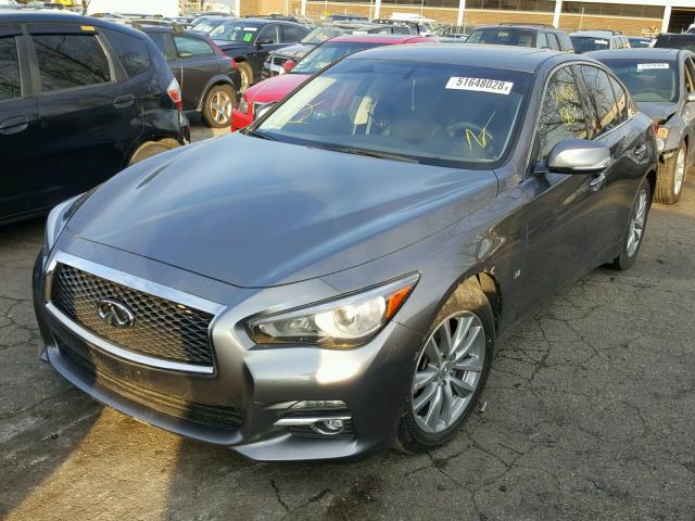 JN1BV7AP6FM335783 - 2015 INFINITI Q50 BASE GRAY photo 2