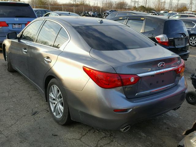 JN1BV7AP6FM335783 - 2015 INFINITI Q50 BASE GRAY photo 3