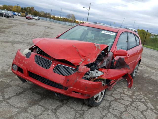 5Y2SL638X5Z448737 - 2005 PONTIAC VIBE RED photo 2