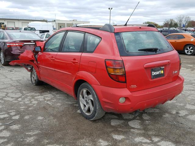 5Y2SL638X5Z448737 - 2005 PONTIAC VIBE RED photo 3