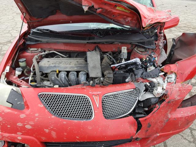 5Y2SL638X5Z448737 - 2005 PONTIAC VIBE RED photo 7