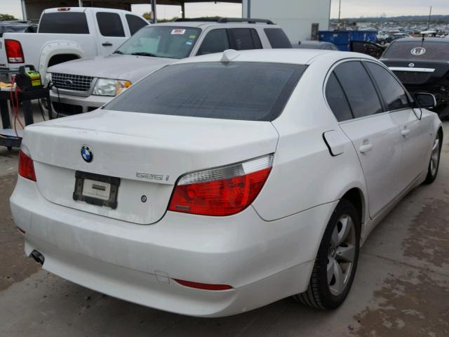 WBANE53507CY05286 - 2007 BMW 525 I WHITE photo 4